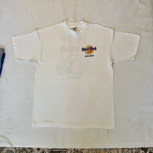 Vintage 1990s Large Hard Rock Cafe Chicago T-Shirt MINT! - Picture 5 of 6
